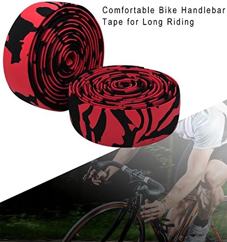 TOPCABIN Comfort Gel Road Bike EVA Handlebar Tape Bike Bar Tape Camouflage Series Tape with Reflective Bar Plugs
