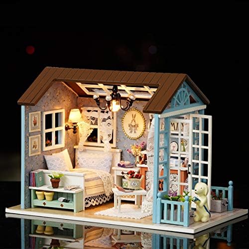 DIY Miniature House Kit with Furniture for Kids Teens Adults Aged 14+ | 1:24 Scale Wooden Mini Doll House Accessories Creative Room Book Nook(Forest Times)