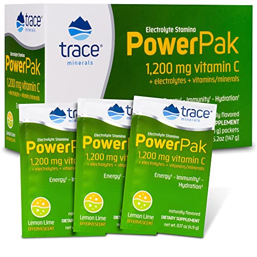 Trace Minerals Power Pak Electrolyte Drink Mix, Lemon Lime, 30 Packets | 1
