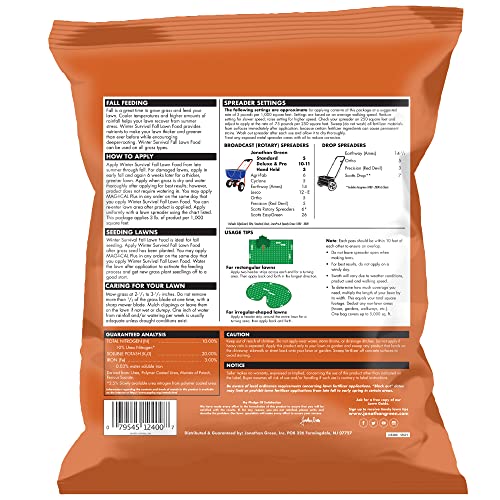 Jonathan Green (12414) Winter Survival Fall Lawn Food - 10-0-20 Fall Lawn Fertilizer (15,000 Sq. Ft.)