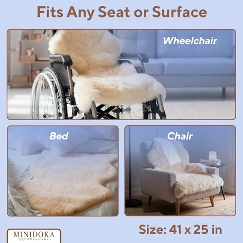 Medical Sheepskin for Bedsores, Oeko-Tex Lambskin Pad 24 x 41 in, Shorn | Dense shorn medical lambskin helps relieve pressure points on bed