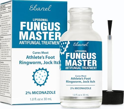 Ebanel Athlete's Foot Fungus Treatment, Miconazole Antifungal Cream 1Oz