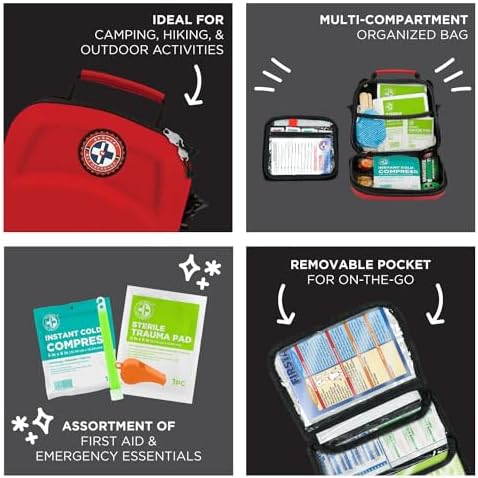 Be Smart Get Prepared 303 Pc First Aid Hard Shell Bag Outdoor Sports Home