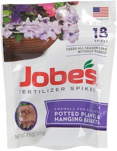 Jobe’s Garden Fertilizer Spikes, Organic Fertilizer for Azaleas, Camellias, Rhododendrons, and Other Acid Loving Plants, 10 Count