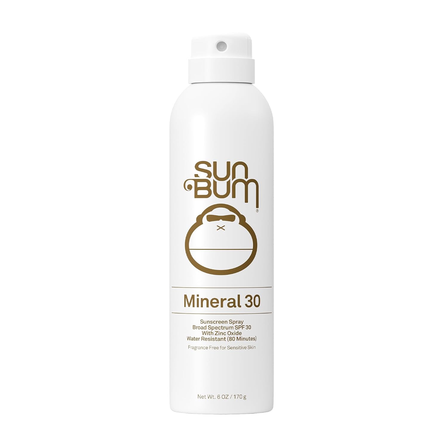 Sun Bum Mineral SPF 30 Sunscreen Body Spray - 6 oz | Broad Spectrum Moisturizing Sunscreen, for Sensative Skin, Vitamin E, Hawaii 104 Act Compliant (No Octinoxate & Oxybenzone)