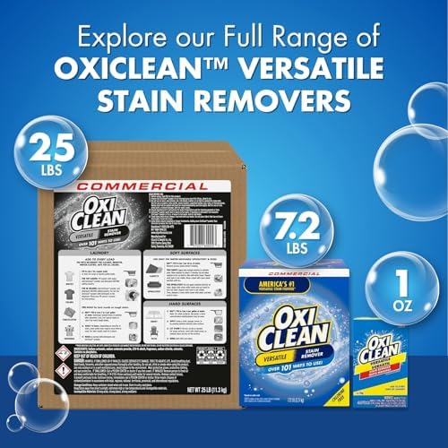 OxiClean Versatile Stain Remover Professional, 7.22 LB Box (Pack of 4) 156 Loads