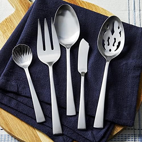 ZWILLING J.A. Henckels Bellasera (matte finish) 45-pc Satin Flatware Set, 18/10 Stainless Steel, Satin Finish (not polished)