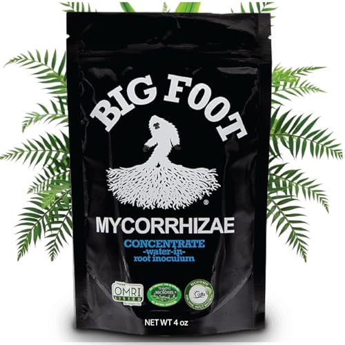 Big Foot Mycorrhizae for Plants, Potted Plants and Gardens - Concentrate Fully Dissolves in Water, Year Round Organic Fertilizer for Root Growth and Healthy Soil - 32 Ounces of Mycorrhizal Inoculant