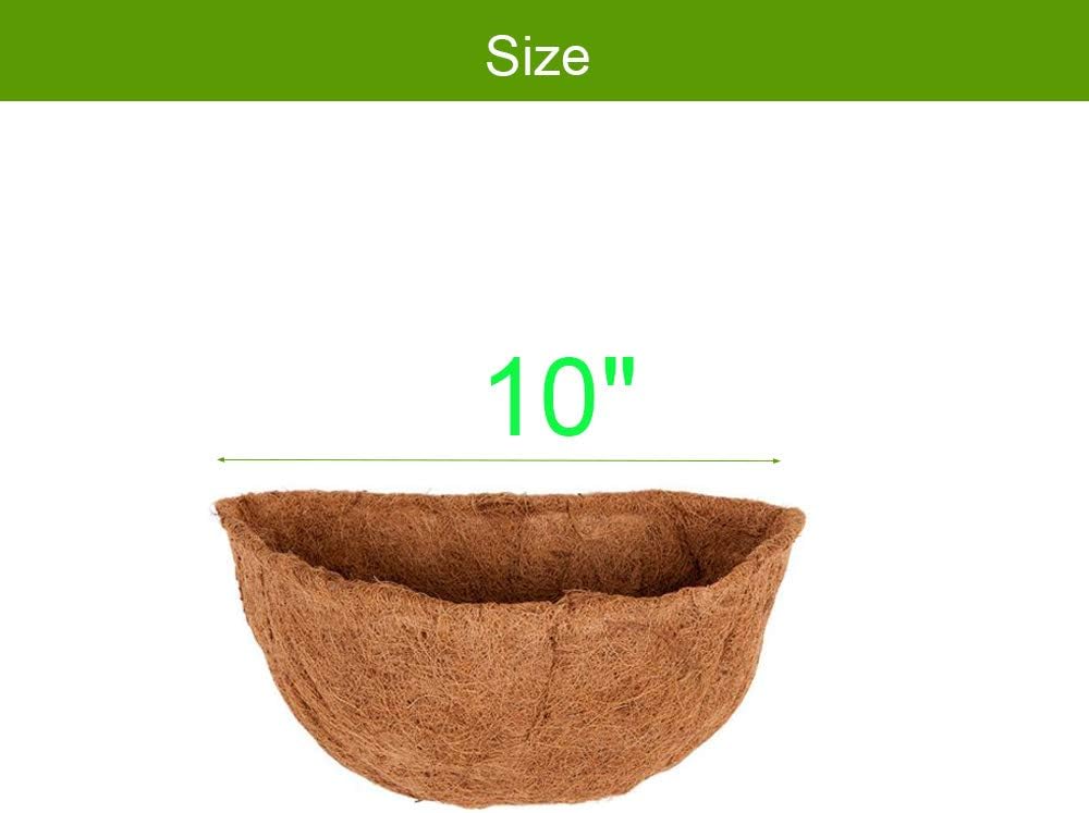 2 PCS Half Round Coco Liner 16" Nature Hanging Wall Basket Liners