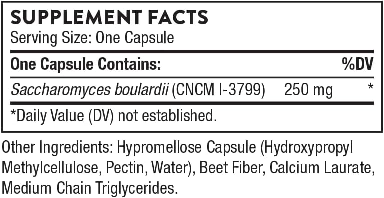 THORNE - Sacro-B - Saccharomyces boulardii - Shelf Stable Probiotic - Gut Health Supplement to Support Immune Function in the Gut - Occasional