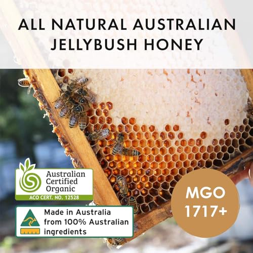 BIOSOTA Organic Manuka Honey MGO 1717+ - Medical Grade Manuka Honey from Australia NPA/ULF 31+, 100% Raw Unheated Pure Honey, 8.8oz (1717+)