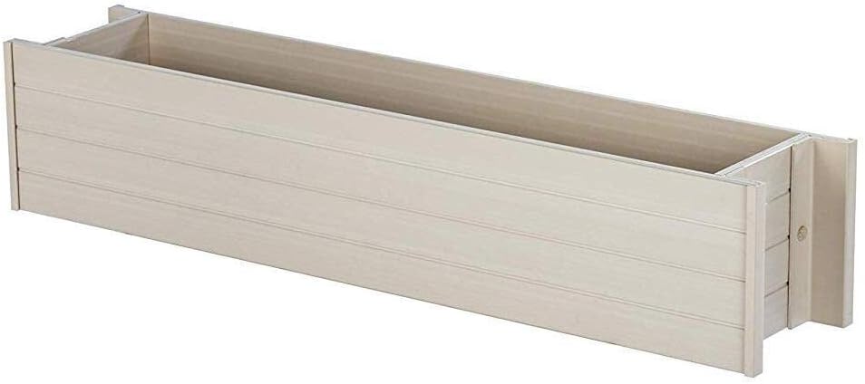 ECOFLEX 48" Window Box Planter, Moisture Resistant Outdoor Flower Box for Windows, Railings, or Fences, Weather Resistant Composite, No Tools Needed
