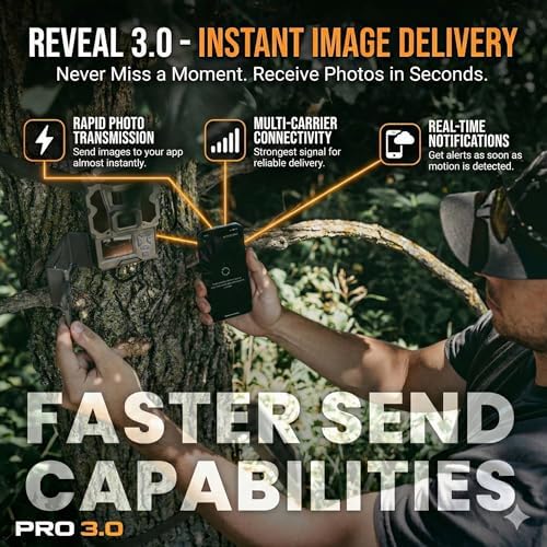 TACTACAM Reveal Pro 3.0 Cellular Trail Camera - Multi-Cellular Network, GPS, 2" LCD, No-Glow IR, Wi-Fi Enabled, HD Photos & 1080p Videos, Fast Trigger with Cleaning Cloth (2PK)