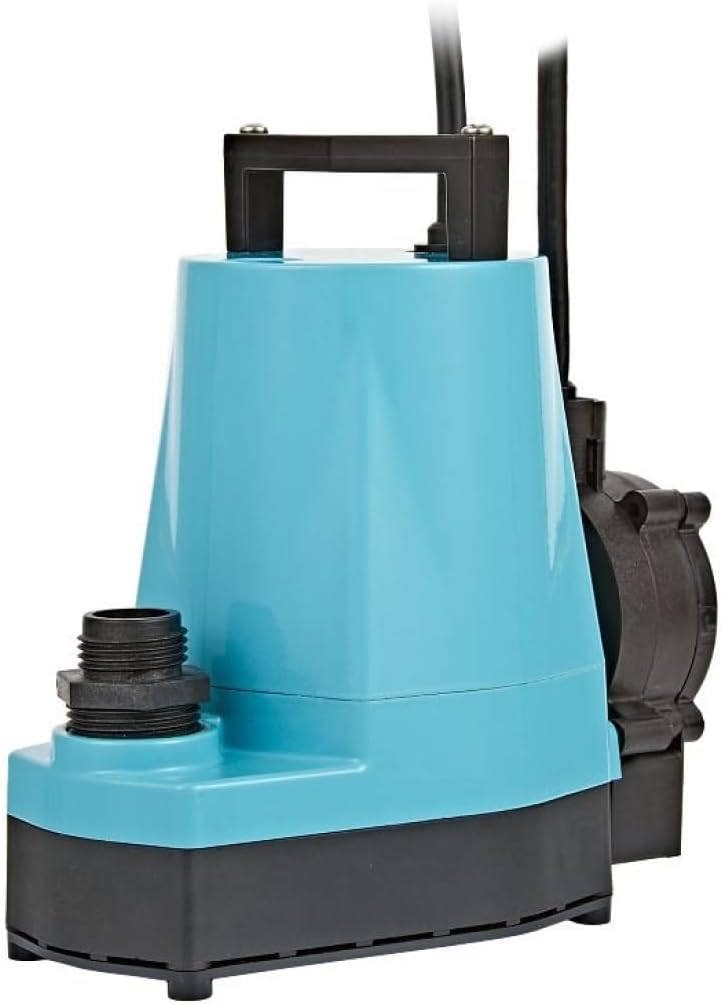Little Giant 5-ASP 115V, 1/6 HP Automatic Utility Pump, 10' Cord | 1500 GPH, Submersible, Cast Aluminum, Piggyback Diaphragm Switch