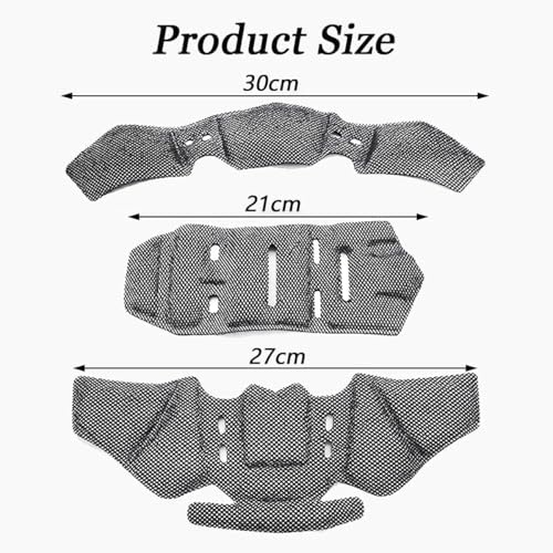 Motorcycle Helmet Liner for HJC CS-R3 II 2022 2023 2024 2025, Breathable Helmet Replacement Foam Padding Kits Set, Comfort Helmet Lining Protective Cushion Mat, Washable,B Grey