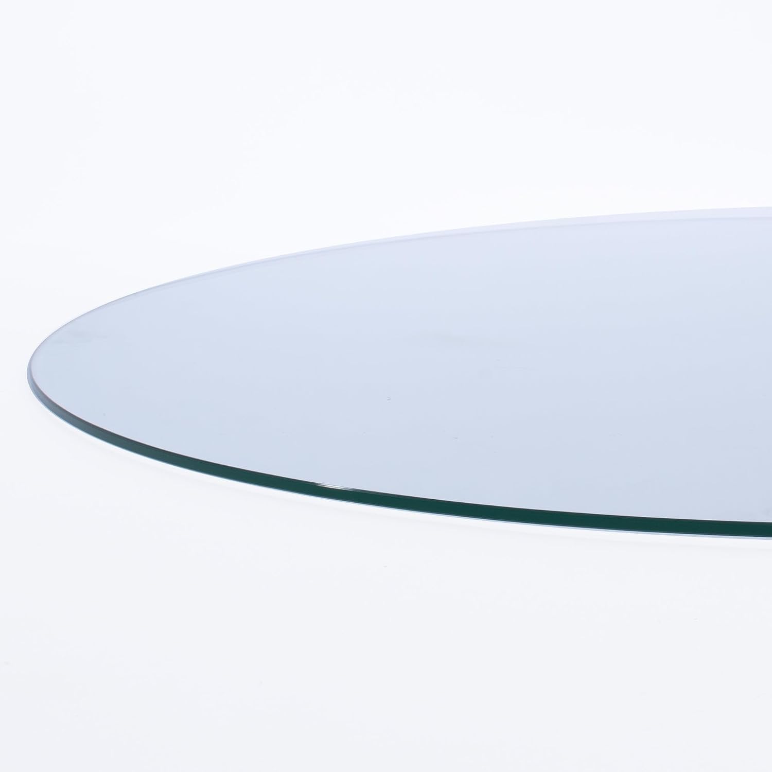 20" Round 1/2" Thick Glass Table Top with Flat Polished Edge and Tempered