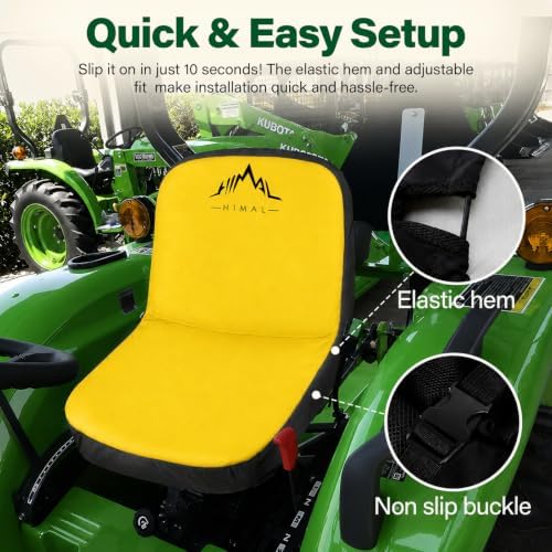 Himal Riding Lawn Mower Seat Cover, Durable 600D Polyester Oxford Durable Tractor Seat Cover,Large