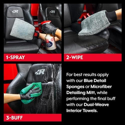 Griot's Garage Leather 3-in-1 Spray, Cleaner and Conditioner for Leather and Vinyl, Car Seats and Vehicle Interior, Truck, RV, Boats, and Home, 10963, 22 oz