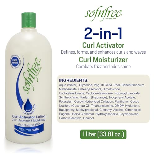Sofn'free Moisturizer & Curl Activator Lotion - 25.35 fl oz | Defines waves, coils, and multicultural curls. Provides moisture, shine, and frizz control with a soft, flexible finish.