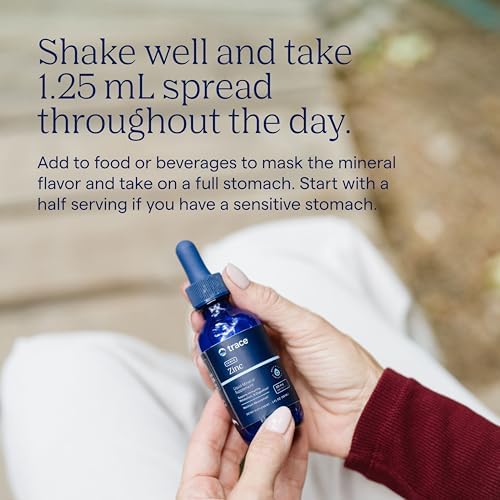 Trace Minerals Ionic Zinc Liquid Drops Supplement 2 fl oz 45 Servings | Highly bioavailable ionic form, 70+ trace minerals per serving