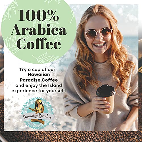 Hawaiian Paradise Coffee Chocolate Macadamia Nut Single Serve Cups 18 Count - Medium Roast - Compatible with Keurig K-Cup Brewers