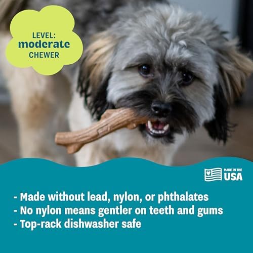 Pupstages Super Dogwood Stick Dog Chew Toy, Made in USA, X-Small, 6"