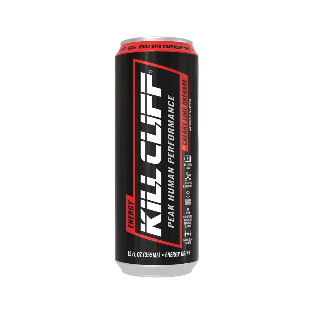 Kill Cliff Energy Drink - Sugar Free - Smashing Citrus 12 oz 12 Pack