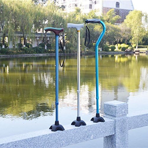 Beyoung Standing Quad Support Cane Tip Mobility Quadpod Stable Cane Support Walking Stick Base Tip Stabilizing Device Self Standing Quadruple Cane