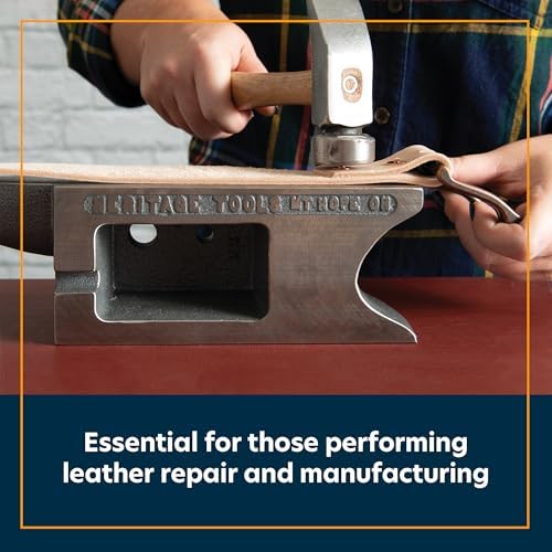 Weaver Leather Supply Harnessmaker’s Combination Small Anvil, Sturdy Steel Anvil Tools, Compact Leathercraft Tool for Tack Repair, Riveting