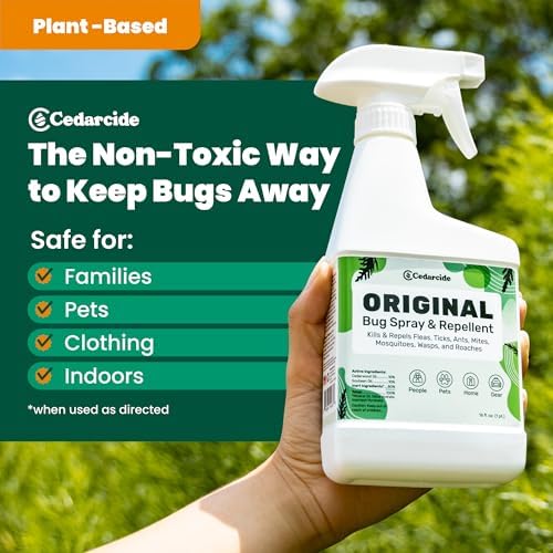 Cedarcide Original Bug Spray | Repel & Kill Fleas, Ticks, Mosquitoes, Mites, Ants & Chiggers | for use on People
