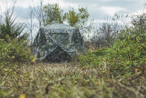 Ameristep Brickhouse Hunting Blind | 3-Person Ground Blind in Mossy Oak Break-Up Country, One Size