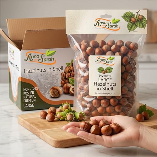 Anna and Sarah Large Oregon Hazelnuts in Shell in Box, 5 Lbs