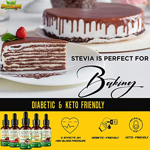 Stevia Intl - (Pack of 5) Exotic Fruits Bundle. 5 Flavors Stevia Liquid Drops. All Naturally Sweet, Non-Bitter, No Sugar Added, 0 Carb, 0 Calorie