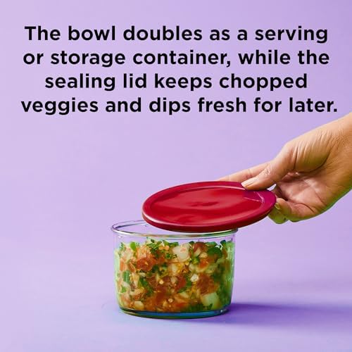 Chef'n VeggiChop Hand-Powered Food Chopper (Arugula), 5.5" x 5.5" x 5"