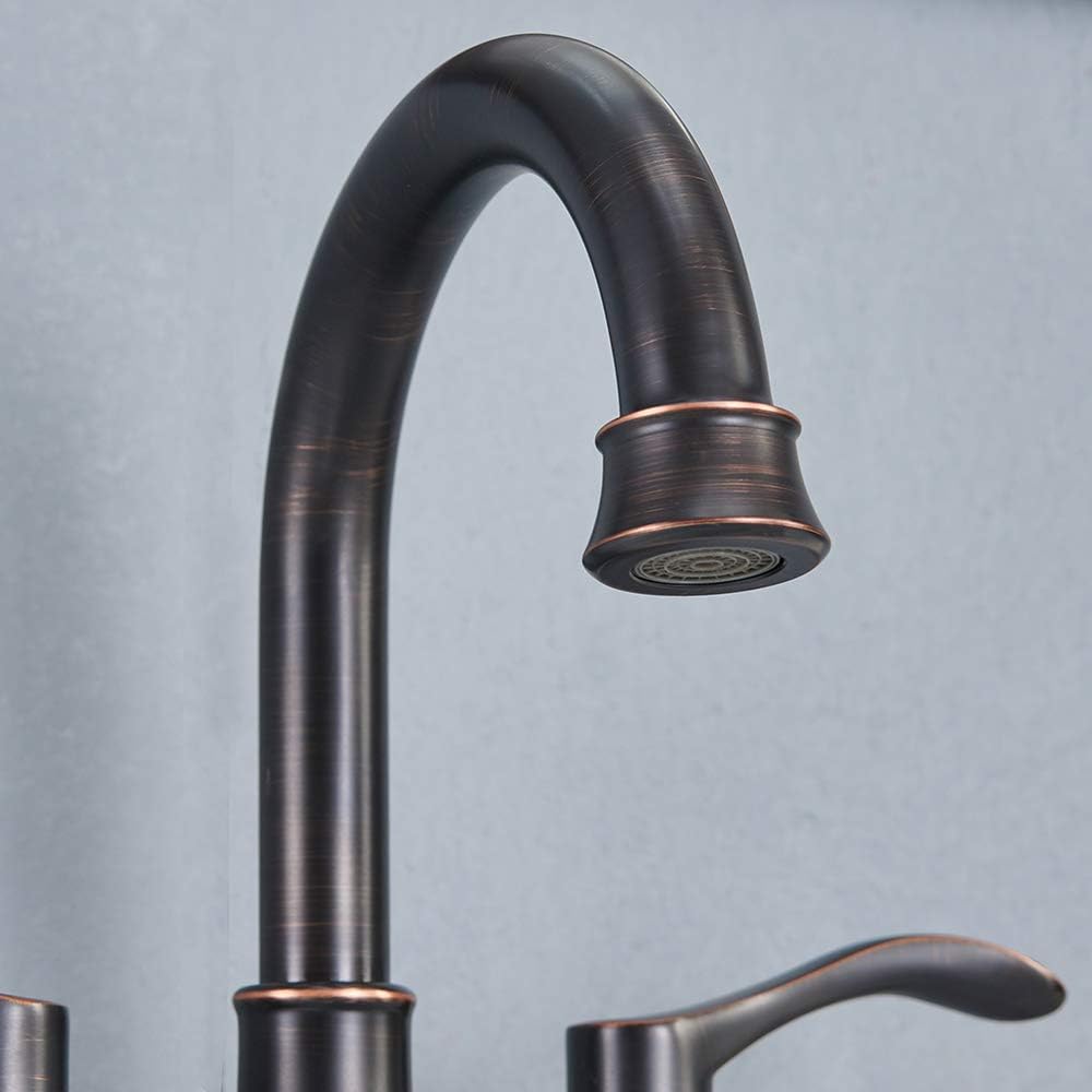Bathroom Faucet,4 Inch Centerset 2 Handle High-Arc,Oil Rubbed Bronze