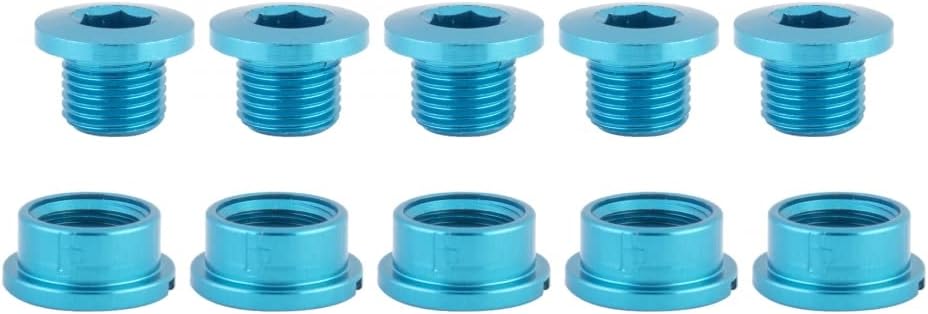 Origin8 Single-Ring Chainring Bolts, Alloy, Blue | bike-chainrings-and-accessories