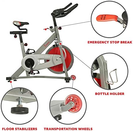 Sunny Health & Fitness Belt Drive Pro Indoor Cycling Bike