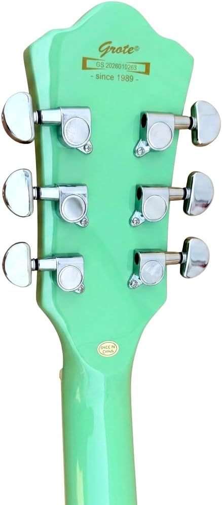Grote Full Scale Electric Guitar Semi-Hollow Body Guitar Stainless Steel Frets (Vintage Sunburst)