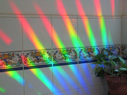 Rainbow Symphony- Rainbow Prism Suncatcher for Window, Crystal Pattern, Includes a Bonus Rainbow on Board Sun Catcher, Made in USA