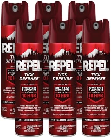 Repel Tick Defense, Aerosol Spray, 6.5-Ounce, Pack of 6