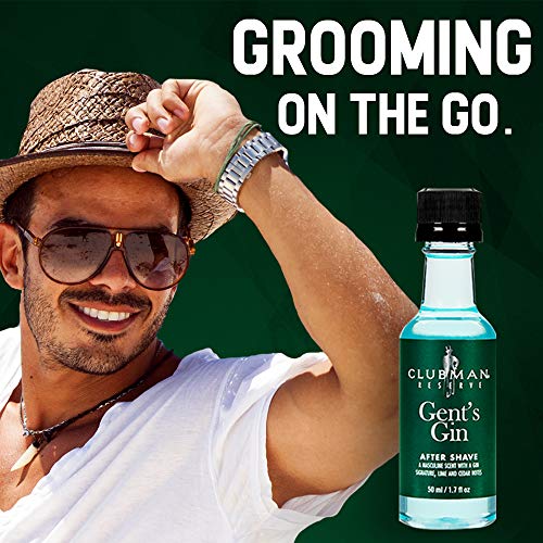 Clubman Pinaud Gent’s Gin After Shave Lotion – Masculine Scent with Gin, Lime & Cedar Notes, Refreshing Aftershave for Men, 6 oz