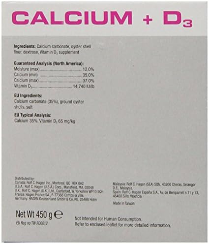Exo Terra Calcium + D3 Powder, Ultra-fine, 3.2 oz. | Phosphorus Free Formula Boosts Bone Health & Calcium Absorption, Ideal for Insects, Fruits & Veggies