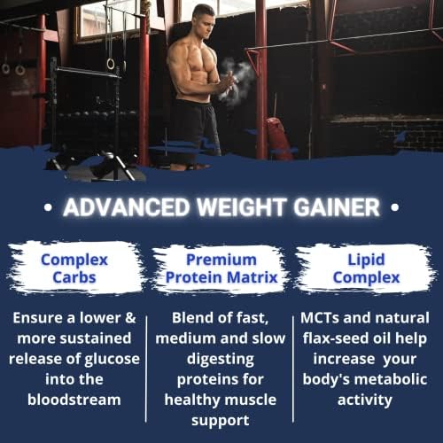 Gaspari Nutrition Real Mass: Advanced Weight Gainer, Protein and Complex Carb Blend, 50g Protein, 16g EAAs, Gluten-Free, 12 lbs (Vanilla Milkshake)