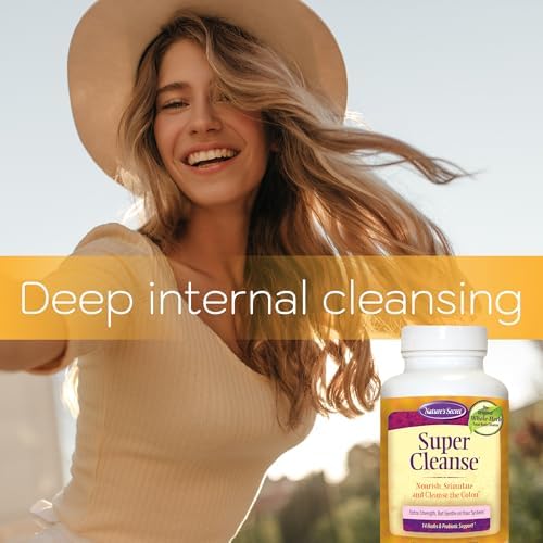 Nature's Secret Super Cleanse Extra Strength Toxin Detox & Gentle Elimination Body Cleanse, Digestive & Colon Health Support - Stimulating Blend of 14 Herbs with Probiotics - 200 Tablets (Pack of 2) | Extra Strength Colon Cleanse with 14 Herbs & Probioti…