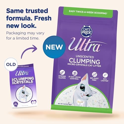 Ultra by Cat's Pride Micro Crystals Litter with 30-Day Odor Control, 5lbs
