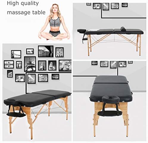 FDW Massage Table 28In Wide Height Adjustable Spa Table with Half Bolster Oxford Cloth Backpack for Spa Footmassage Facial CareSpa Tattoo