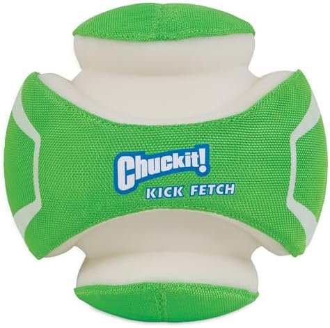 Chuckit! Kick Fetch Ball Dog Toy, Floats in Water, Large 8 Inch Diameter | Durable rubber and foam build, interactive play design, great for pool or lake sessions, built for big breed dogs each day