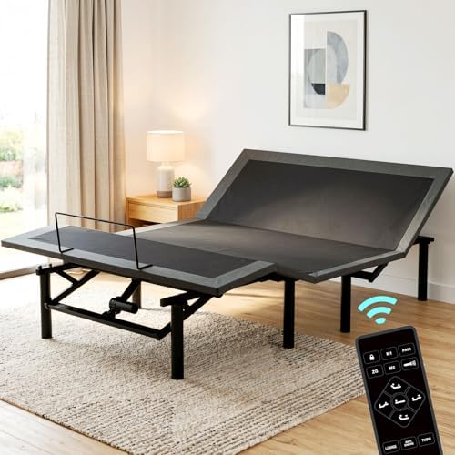 Mixcous King Adjustable Bed Frame with Zero Gravity Heavy Duty 750 lbs | Zero Gravity Anti-Snore Mode, Head & Foot Incline, Wireless Remote Control, Easy Assembly, Heavy Duty Frame
