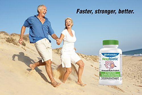 DrFormulas' Best Probiotics for Women & Men | Nexabiotic Multi Probiotic with Saccharomyces Boulardii, Lactobacillus Acidophilus, B. infantis, Prebiotic 60 Count Capsules (Not Pearls)