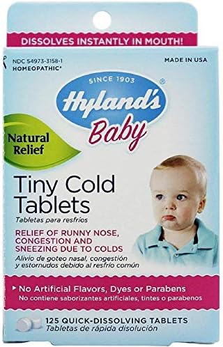 HYLANDS HOMEOPATHIC Baby Tiny Cold Tablets, 125 TAB(2 Pack)